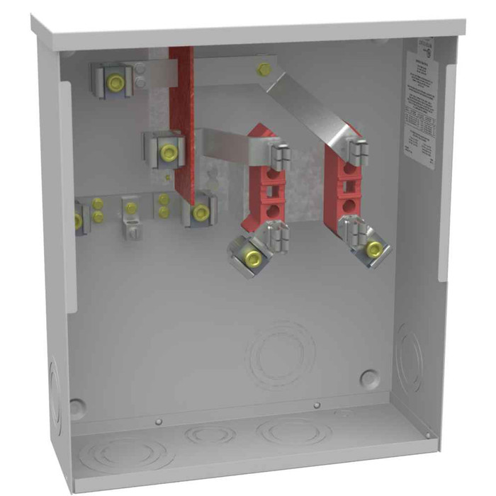Milbank U4015-O 4 Terminal Ring Type Meter Socket Plain Top Side Bussed