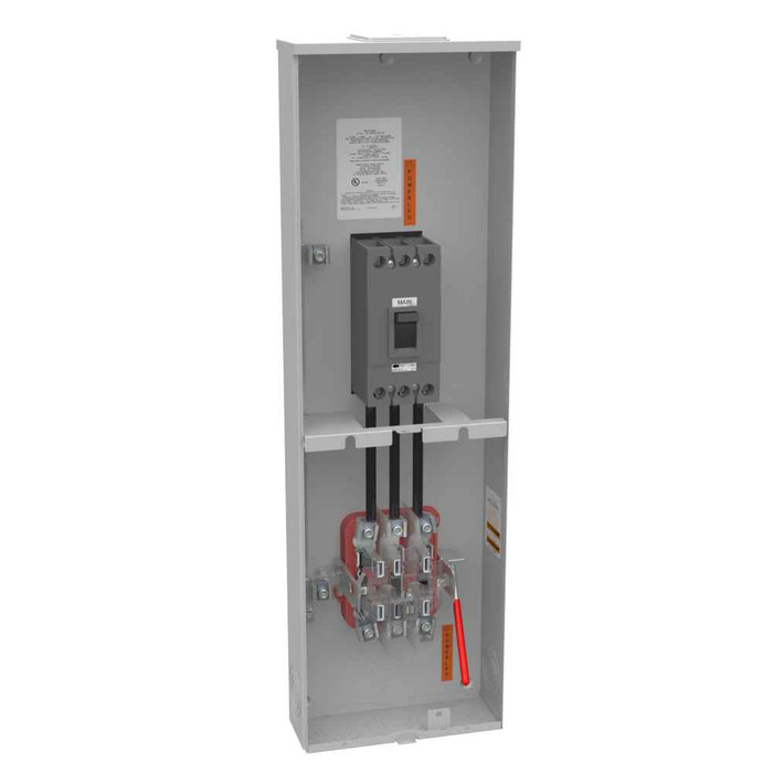 Milbank U5767 7 Terminal Ringless Meter Socket - Large Closing Plate Lever Bypass, 480V Cold Sequence