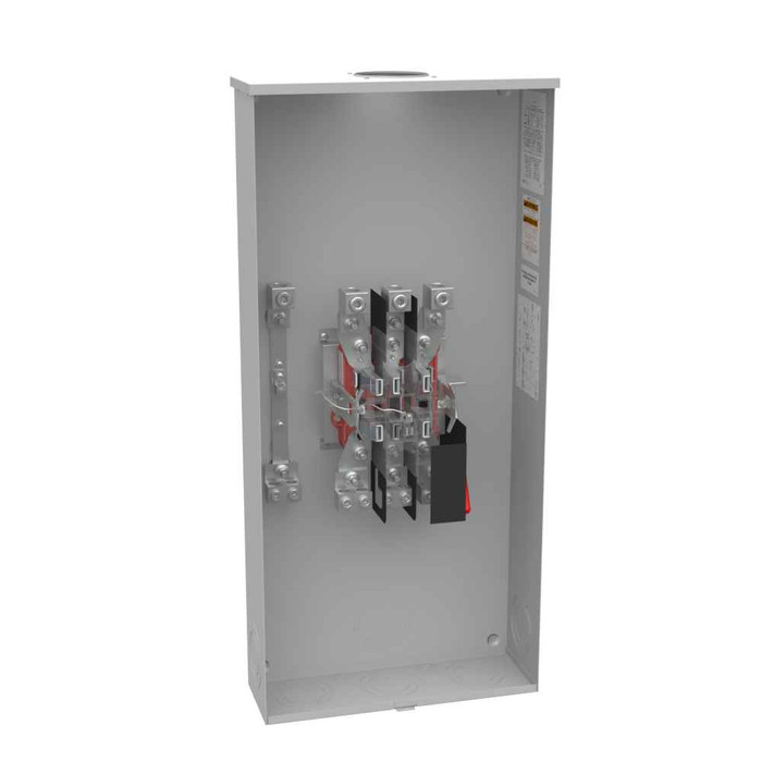 Milbank U4342-R 7 Terminal Ringless Meter Socket Large Hub Open Lever Bypass