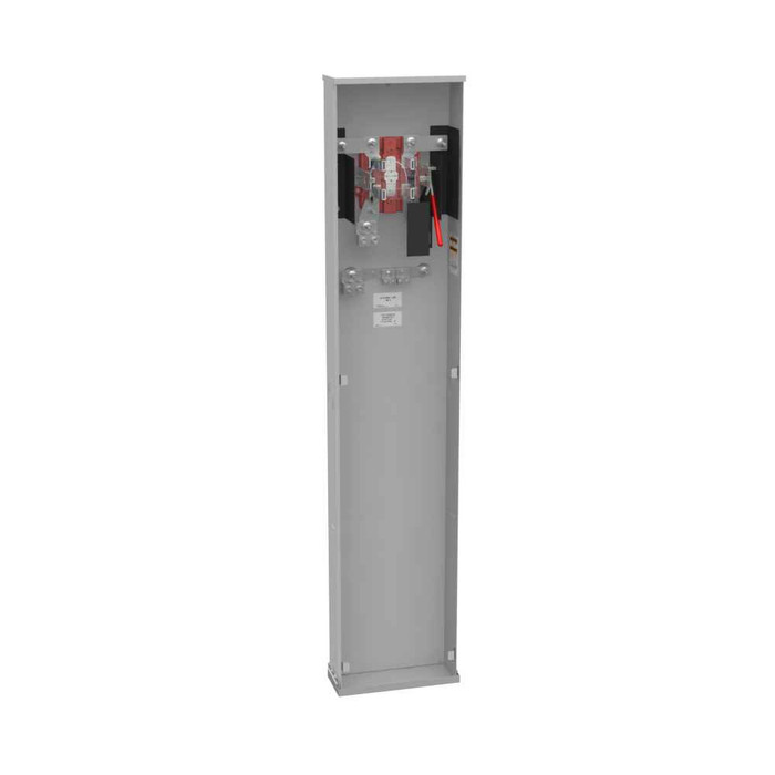 Milbank 4 Terminal Ringless Meter Socket Plain Top Lever Bypass Single Pedestal Direct Bury, 1 Position 320 Ampere