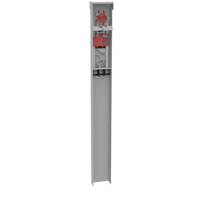 Milbank 4 Terminal 200 Amperes Meter Socket With Load Center Plain Top Direct Bury