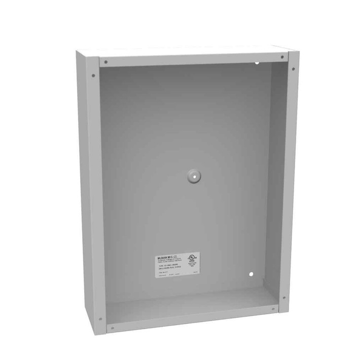 Milbank 12-Inch Width Steel Screw Cover Type 1 With Teardrop Slots Mounting Holes In Back