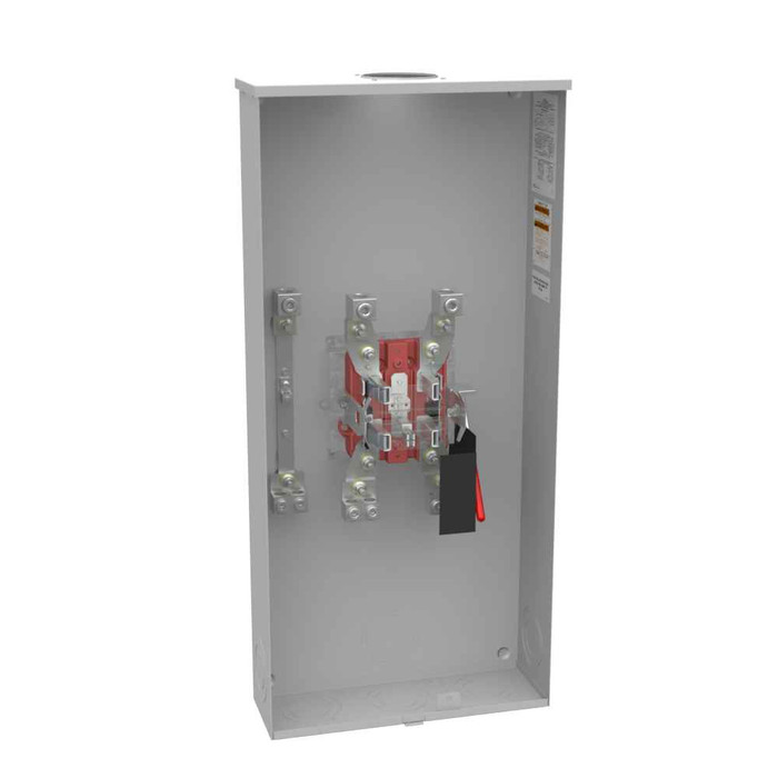 Milbank U4362-R-K3-K2 Ringless Meter Socket - 5 Terminal, Lever Bypass, K3/K2 Connectors, Utility Grade