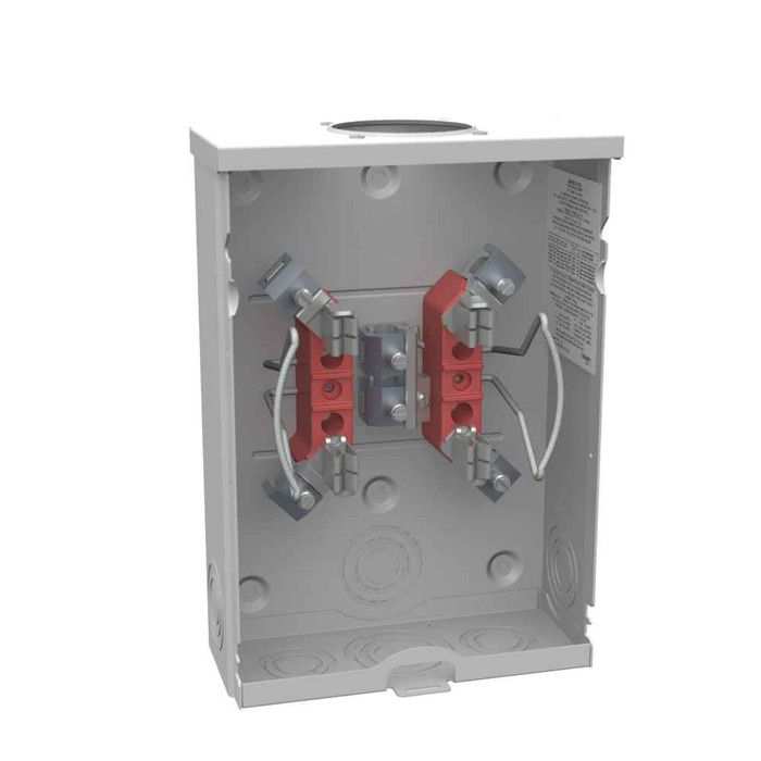 Milbank UAP7487-RL-TG 4 Terminal Ringless Small Hub Open Triplex Ground Aluminum Painted
