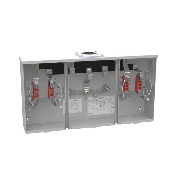 Milbank 4 Terminal Ringless Large Hub Open Adapt To Small Hub Open 2 Position, 200 Ampere