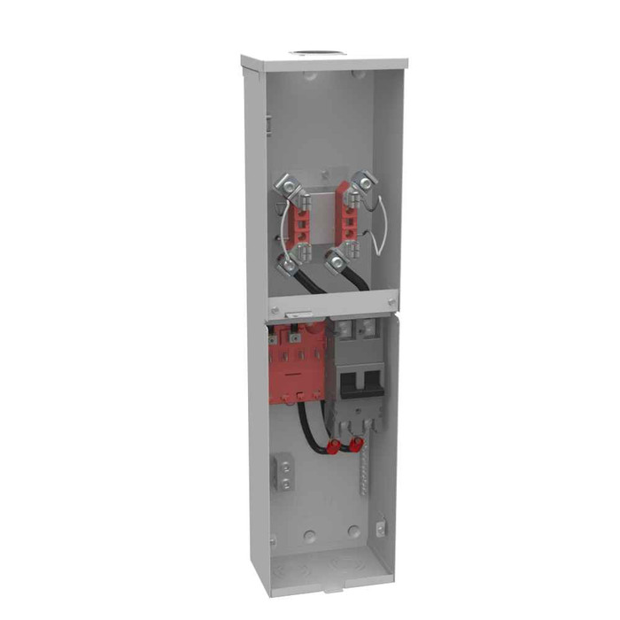 Milbank U4422-RL-200 4 Terminal Ringless Small Hub Open 1-200 Ampere Main Breaker 4 Branch Circuit