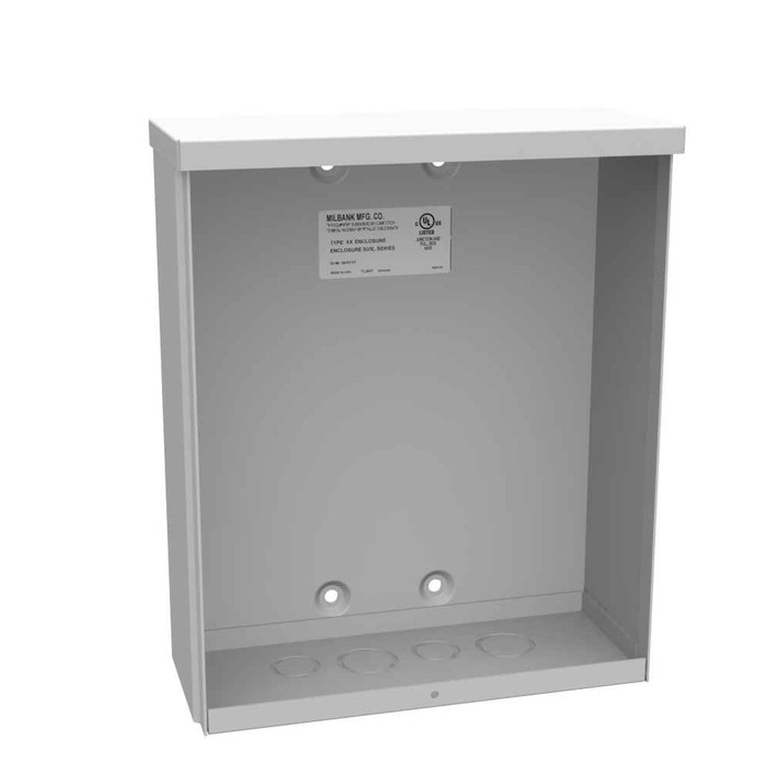 Milbank SC3R-10 Screw Cover Type 3R UL Listed Steel Quad D Knockout For Lock Emboss Mounting Holes In Back