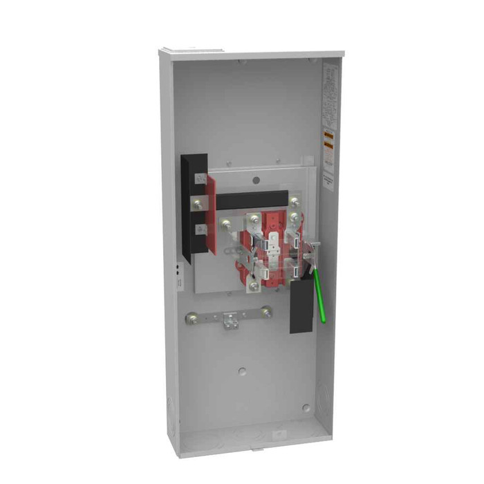 Milbank U4905-X 200A Ringless Lever Bypass Meter Socket | 4 & 5 Terminal | Large Closing Plate | Barrel Lock & K3/K2 Connector Option