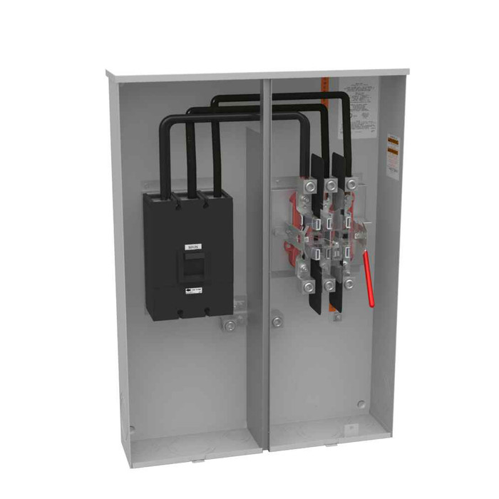 Milbank U5794–U5799 Ringless Meter Socket - 400A Lever Bypass, 480V Cold Sequence