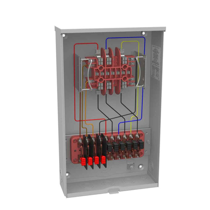 Milbank UC7444–UC7445 8 & 13 Terminal Ringless Meter Socket - Plain Top or Small Closing Plate with Test Switch Configurations