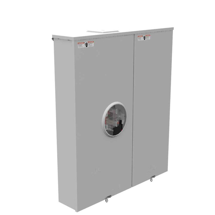 Milbank U5895-X-2/200 4 Terminal Ringless Large Closing Plate Lever Bypass 2-200 Ampere Main Breaker 24 Branch Circuit