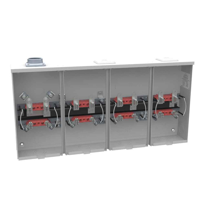 Milbank Ringless Multi-Position Meter Socket – 100A, 4 Terminal, 2–6 Position, Outdoor Utility Service