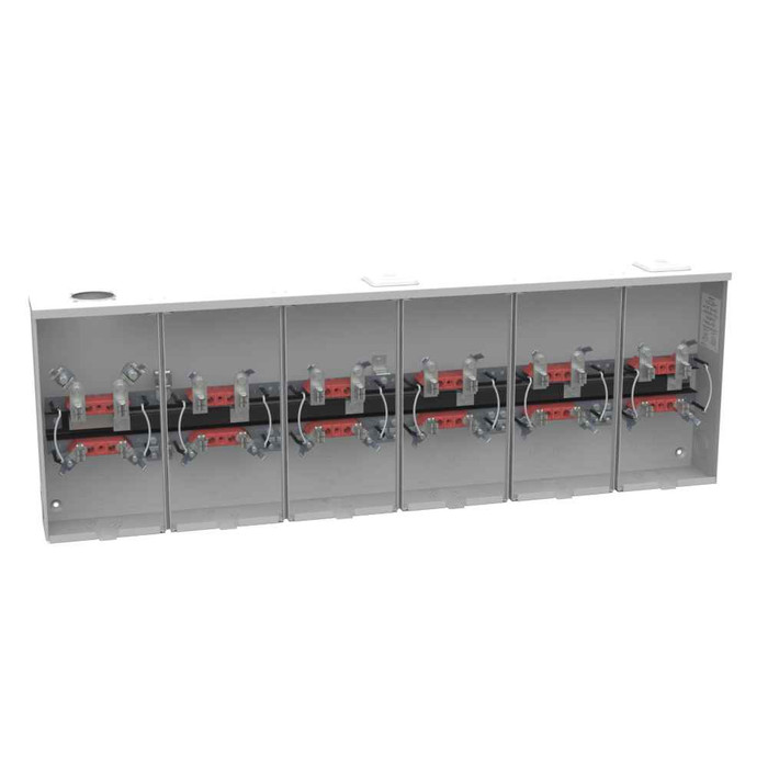 Milbank Ringless Small Hub Open Horn Bypass Meter Socket – 100A, 4 Terminal, 2–6 Position, Outdoor Utility Service