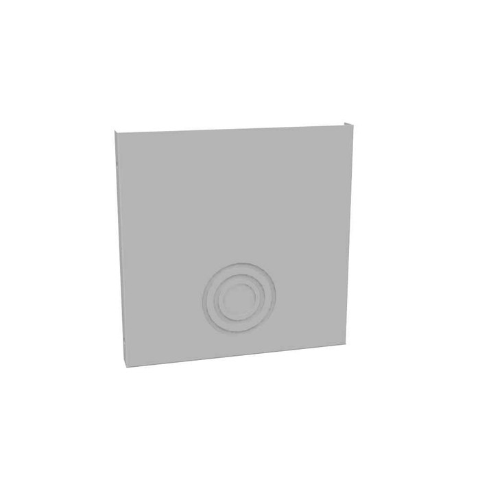 Milbank GFE Wireway End For Hinged Wireway ANSI 61 Gray Steel
