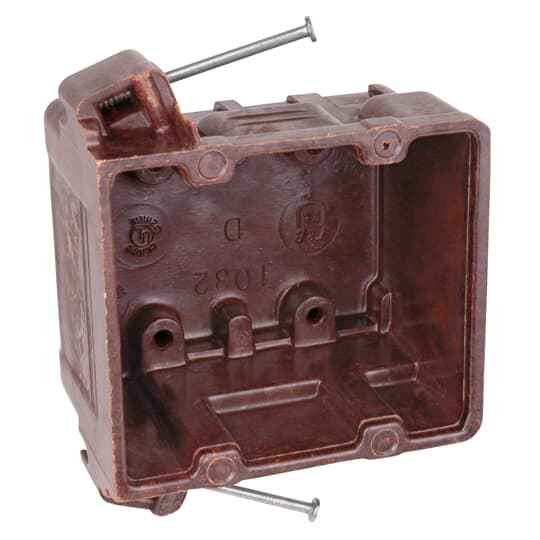 Carlon 2-Gang Outlet Box 27.5 Cu In with #36 Clamps - Non-Metallic Electrical Box