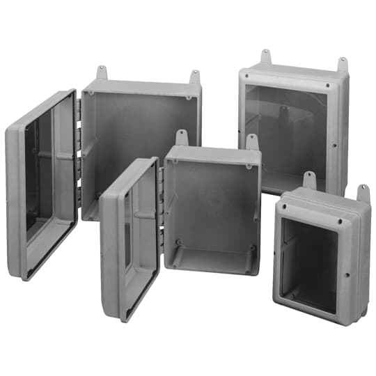 Carlon JIC Polycarbonate Enclosures with Optional Window and Hole Configurations