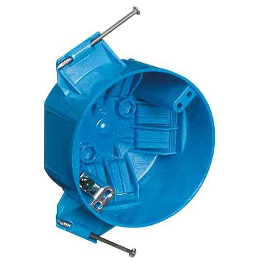 Carlon 20 Cubic Inch Blue Polycarbonate Ceiling Box with Captive Nails