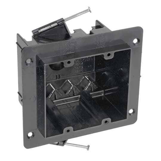 Carlon 2-Gang Vee Clamp Bracket Box - Adjustable PVC Electrical Box for New Construction