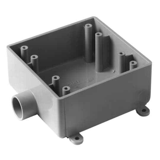 Carlon CE9802 Hubless FS 2-Gang Weatherproof Box - Outdoor Electrical Junction Box