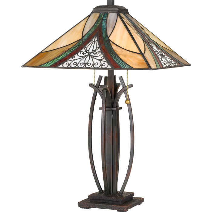 Quoizel  Transitional Table lamp tiffany 16"sq QZL-TF3342