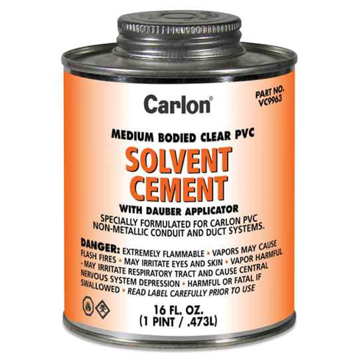 Carlon Medium Bodied Clear PVC Solvent Cement with Dauber