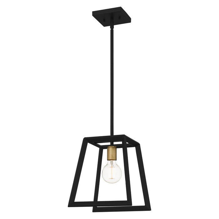 Quoizel  Transitional Mini pendant 1 light matte blck QZL-TIL1510