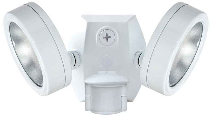 RAB Leslie SMS Dual Head LED Bullet Floodlight (2×13W, 3000K–5000K, 80 CRI, 120V)