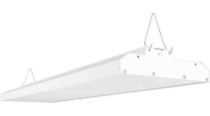 RAB ARBAY4 Aerobay 4FT LED High Bay Light (315W–360W, 3000K–5000K, Dimmable, 120–480V, White Finish)