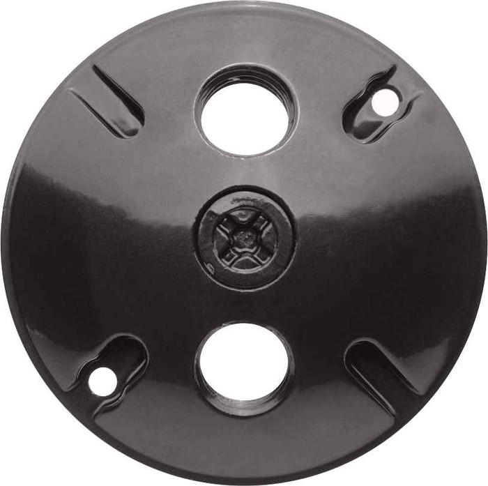 RAB C103 Series Weatherproof Round Cover – 3-Hole, Selectable Finish