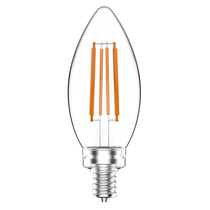 RAB B11 LED Filament Bulb – 5W, E12 Base, Clear Glass, 3000K/4000K