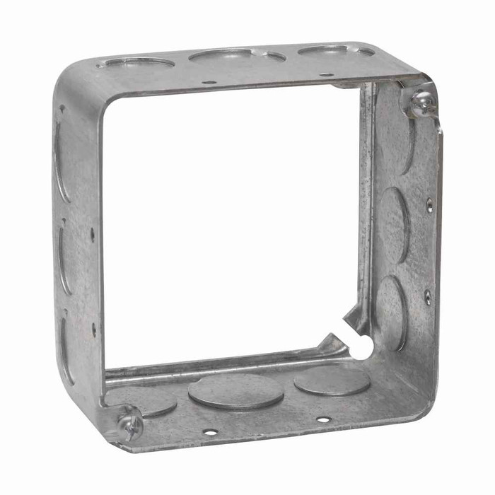 Eaton Crouse-Hinds 4" Steel Square Extension Rings - 2-1/8" Deep with Conduit Knockouts