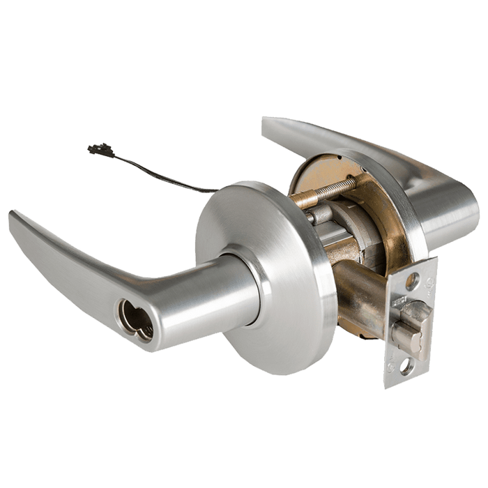 BEST 9KW Series Grade 1 Electric Cylindrical Lock, Electronically Unlocked, 2-3/4" Backset, Fail Secure, 24VDC, Request to Exit