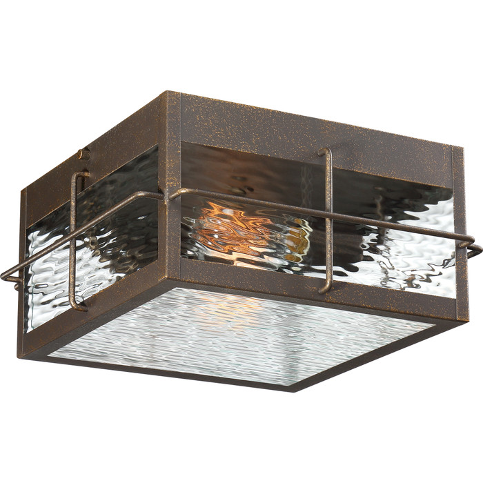 Quoizel QZL-WAR1612 Transitional Outdoor flushmount 2 lights gilded bronz