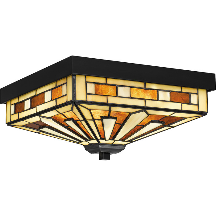 Quoizel QZL-TF5622 Traditional Flush mount tiffany 2 lights
