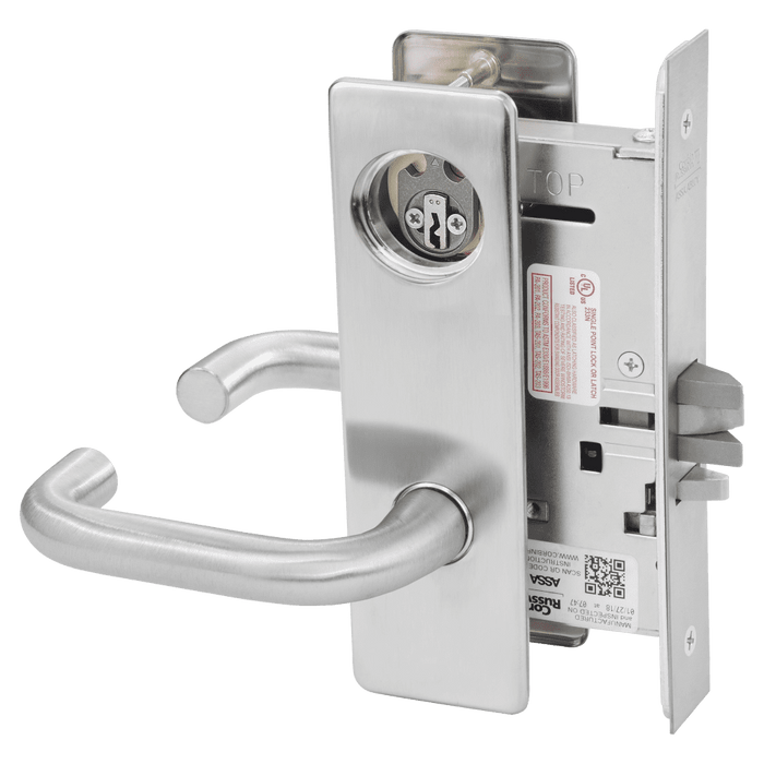 Corbin Russwin ML2054 Single Cylinder Entry Mortise Lock with Wrought Lustra Lever, Less Cylinder