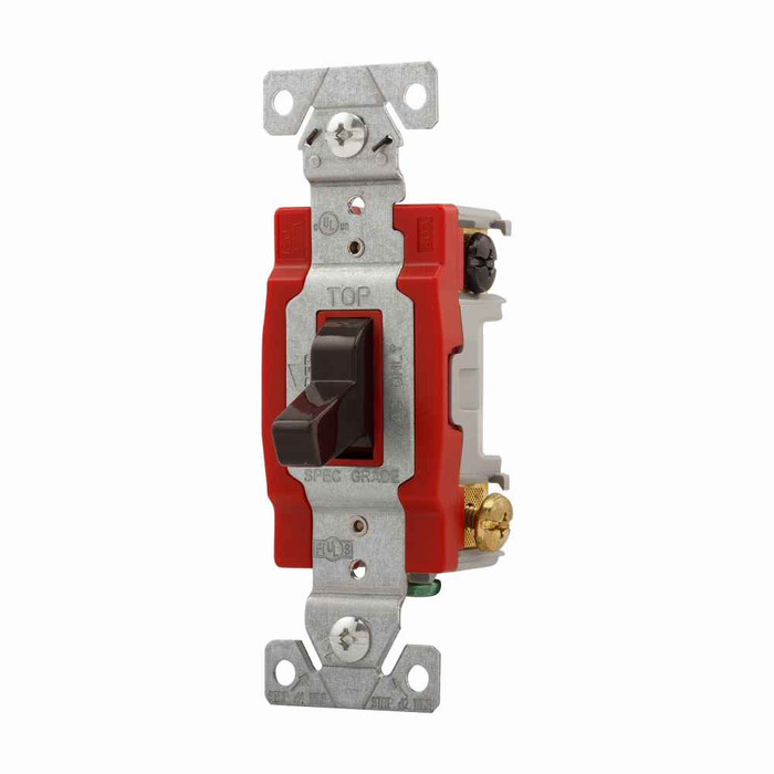 Eaton Construction Grade Three-Way Toggle Switch 20A 120/277V Industrial Wall Mount