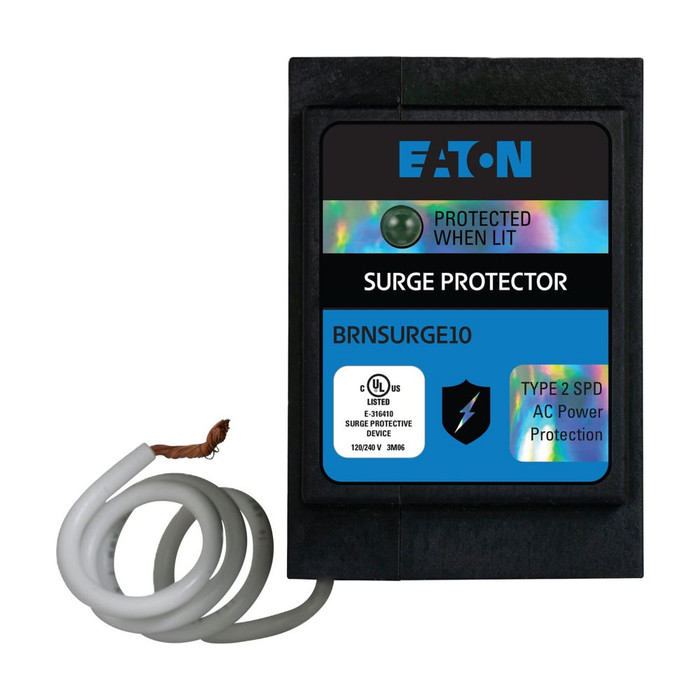 Eaton BR Series Surge Protective Device Two-Pole 10kA Circuit Breaker Mount with Pigtail Neutral