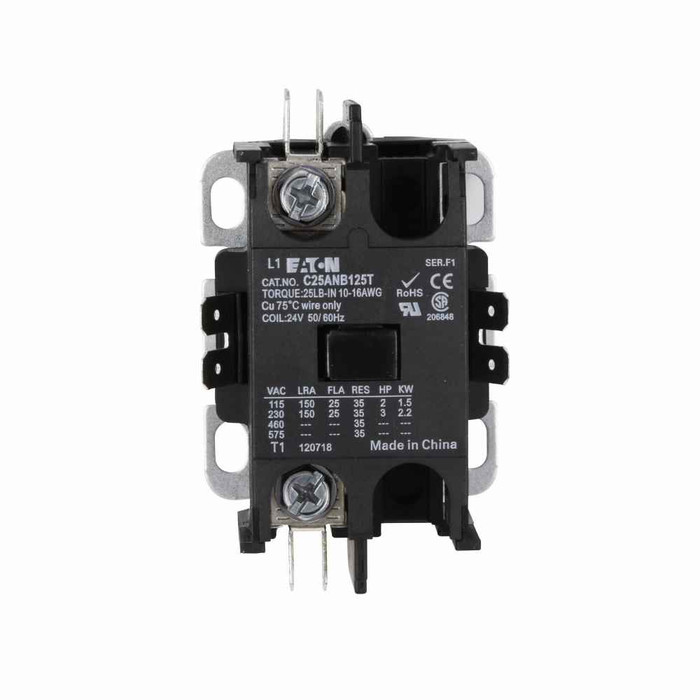 Eaton C25 Definite Purpose Contactor - Single Pole