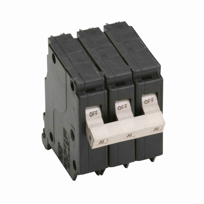 Eaton Thermal Magnetic Circuit Breaker Three-Pole 240V 10kAIC CH Series Common Trip