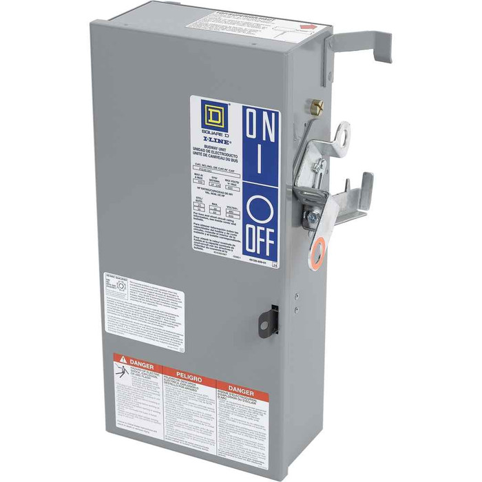 Schneider Plug-in Unit, I-Line Busway, Fusible, 100A, 600VAC, 3 Pole, 3 fuse + G, Plug in Connection
