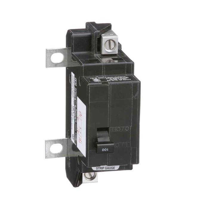 Schneider Main Breaker, QO, 100A, 2 Pole, 120/240VAC, 22kA, Bolt On