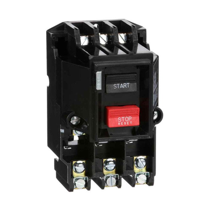 Schneider Manual Starter, Integral Horsepower, NEMA M0, 600VAC, 3 pole, 5HP at 380/575VAC, 1 Phase, No Indicator, Open