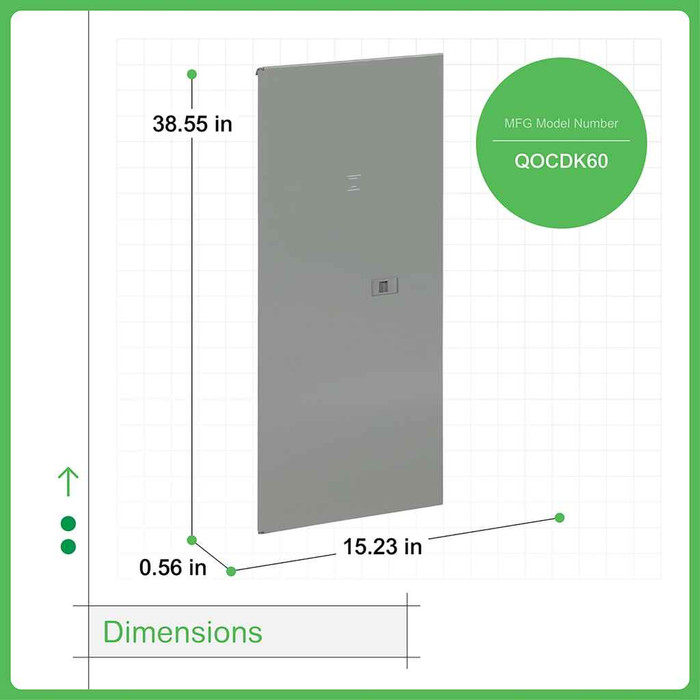 Schneider Cover, QO, for 60 Space Load Center, Door, Flush