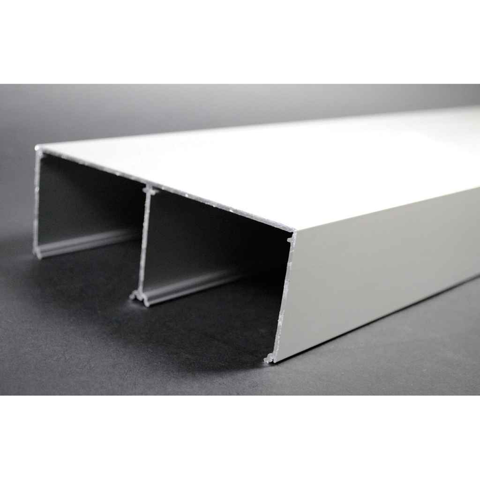 Wiremold ALA4800B Series Dual Compartment Aluminum Raceway Base 120-inch Silver Cable Management System, 100 Pack