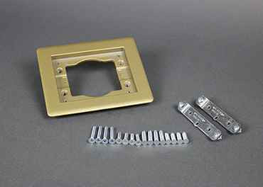 Wiremold Modulink 880MP Series One-Gang Combination Carpet and Tile Flange - Powder-Coated Aluminum