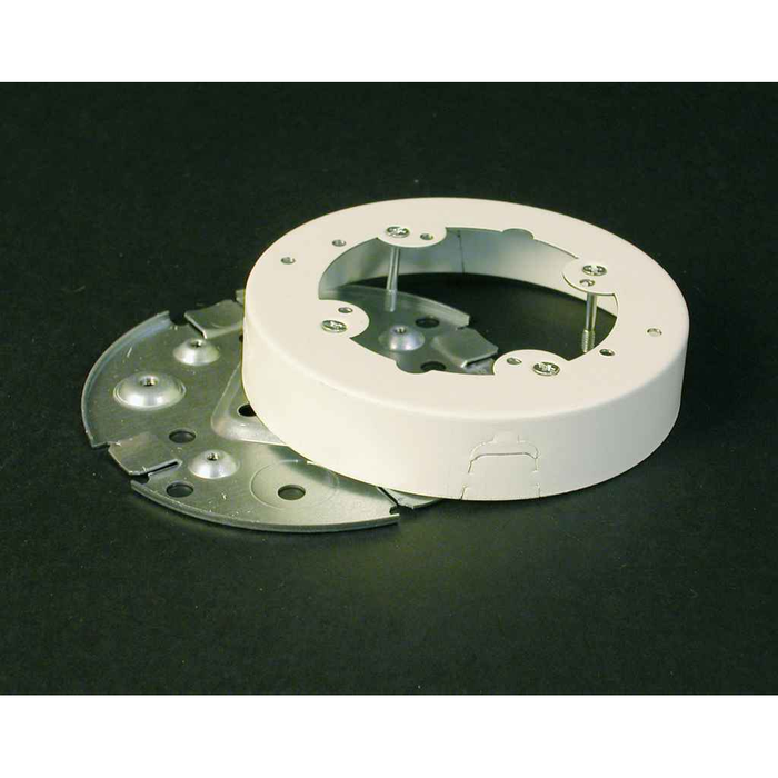 Wiremold 500 & 700 Series Steel Ceiling Fan Box 5.5" with Solid Base - White