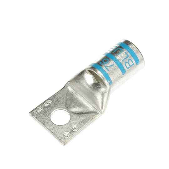 Color Keyed One-Hole Lugs 400kcmil - Standard Barrel (600V to 35KV) - Blue