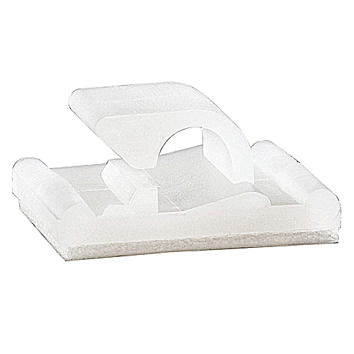 Ty-Rap RANY Self-Adhesive Round Cable Clamps - Natural Nylon with Rubber-Based Adhesive