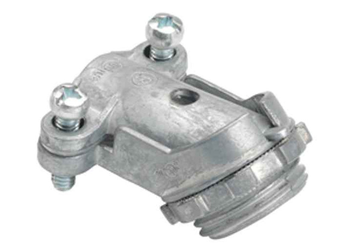 Bridgeport 45° Flexible Metal Conduit Connectors - Zinc Die Cast