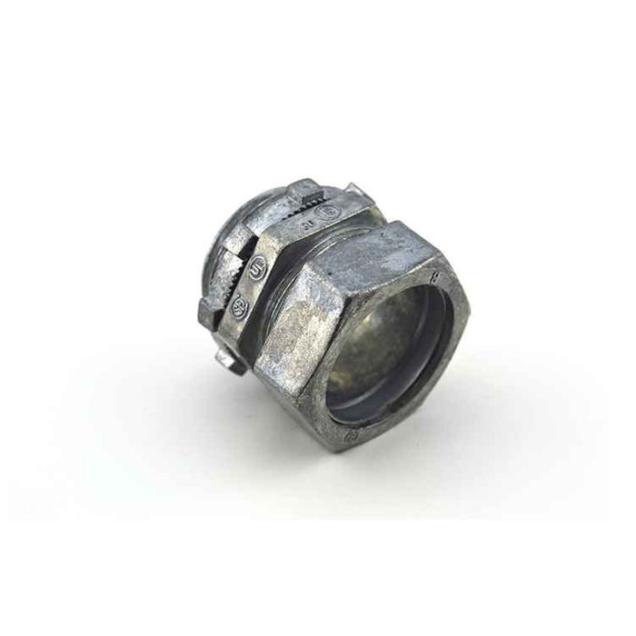 Bridgeport Fittings EMT Compression Connectors - Zinc Die Cast with Ball Burnished Finish